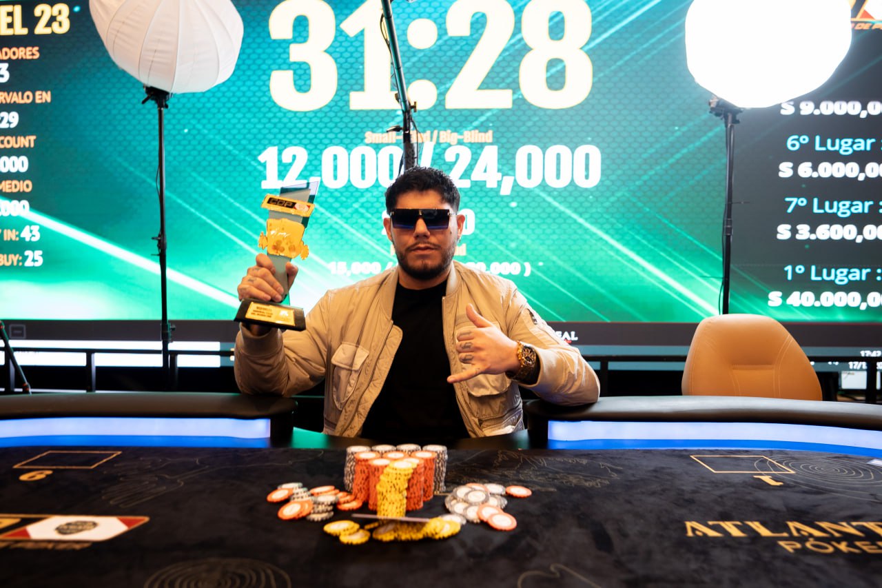 Luis Bazán, campeón del High Roller del Circuito Dorado